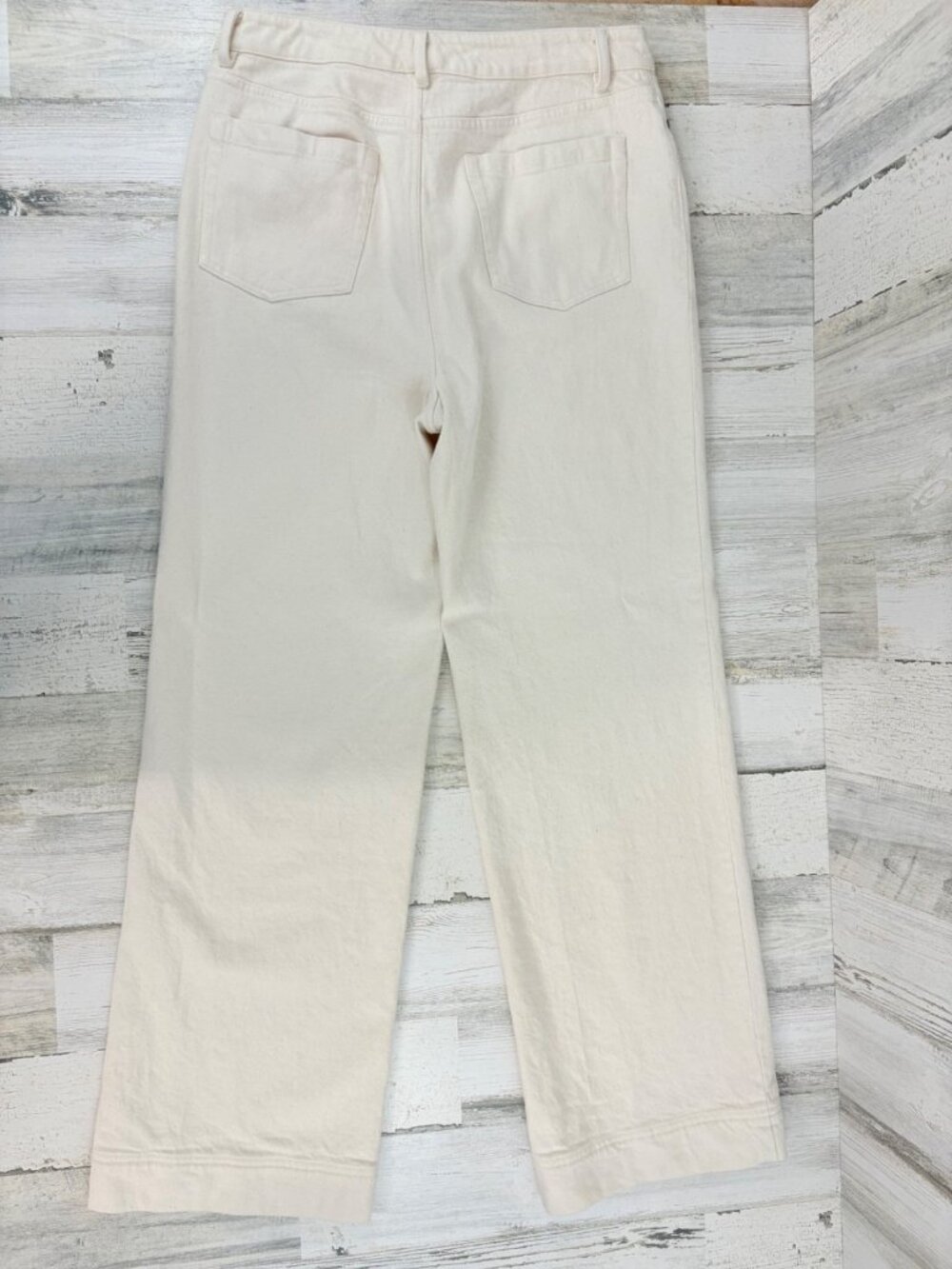 Ann Mashburn Coco 5 Pocket Jean Sz 29 Natural Denim Ivory - Picture 14 of 16